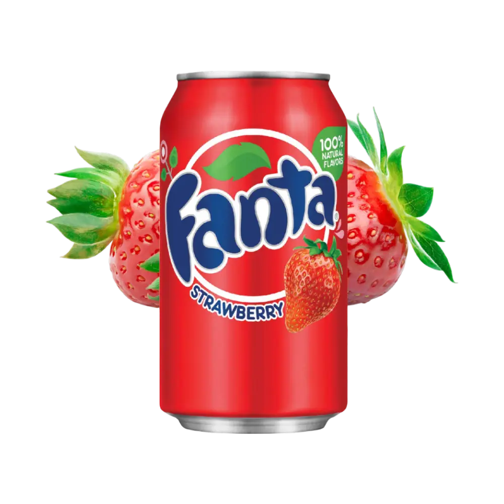Fanta Strawberry Carbonated Soft Drink Can