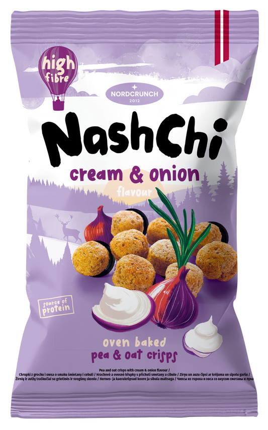 NashChi Cream & Onion Protein Chips