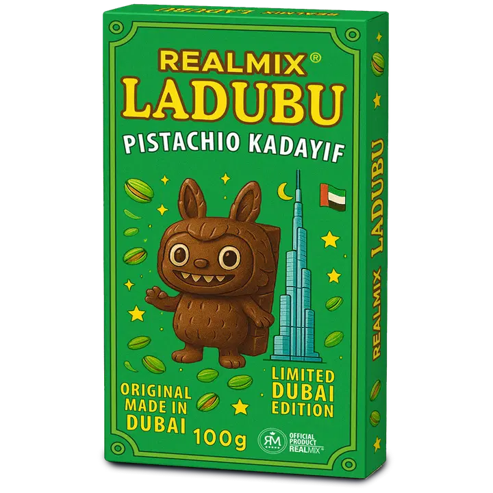 RealMix LADUBU Pistachio Kadayif Dubai Chocolate 100g