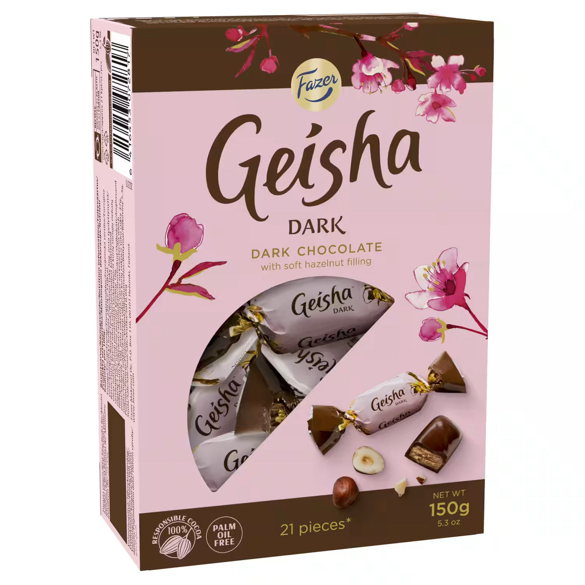 Fazer Geisha Dark Chocolate with Hazelnut Filling Candy