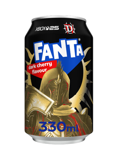 Fanta Dark Cherry Carbonated Soft Drink Can 330ml